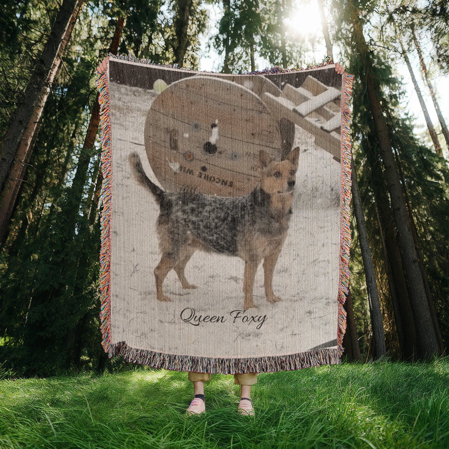 Wrap Yourself in Love with a Personalized Heirloom Woven Pet Blanket (Portrait)