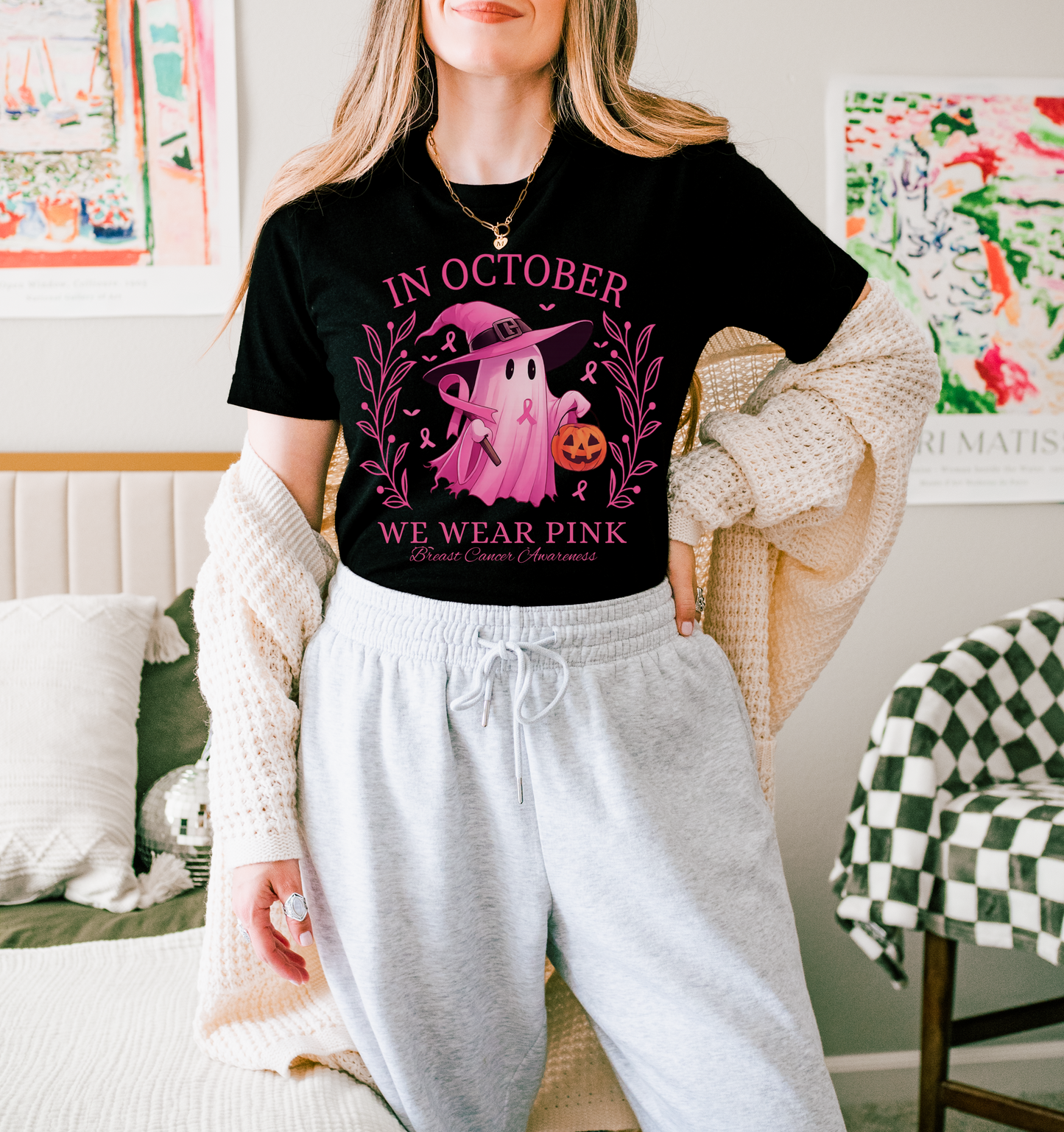 In October We Wear Pink Unisex T-Shirt