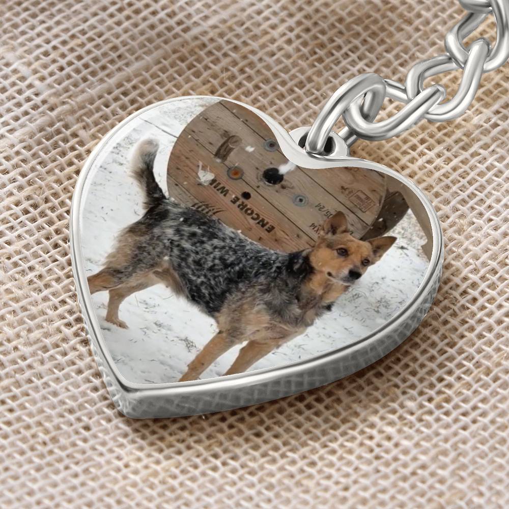 Custom Graphic Heart Keychain