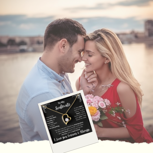 To My Soulmate Forever Love Necklace & Heart Box Gift Set