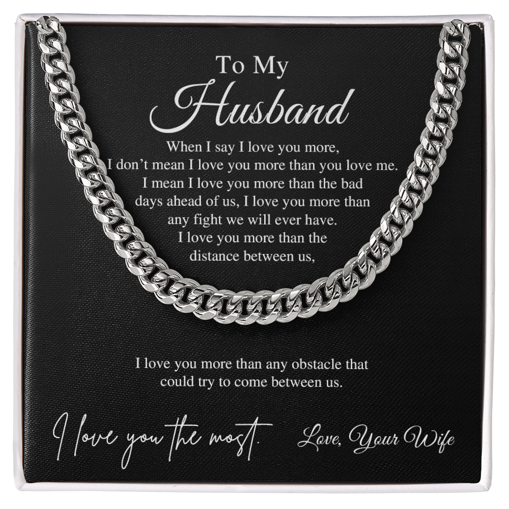 To My Husband - Cuban Chain