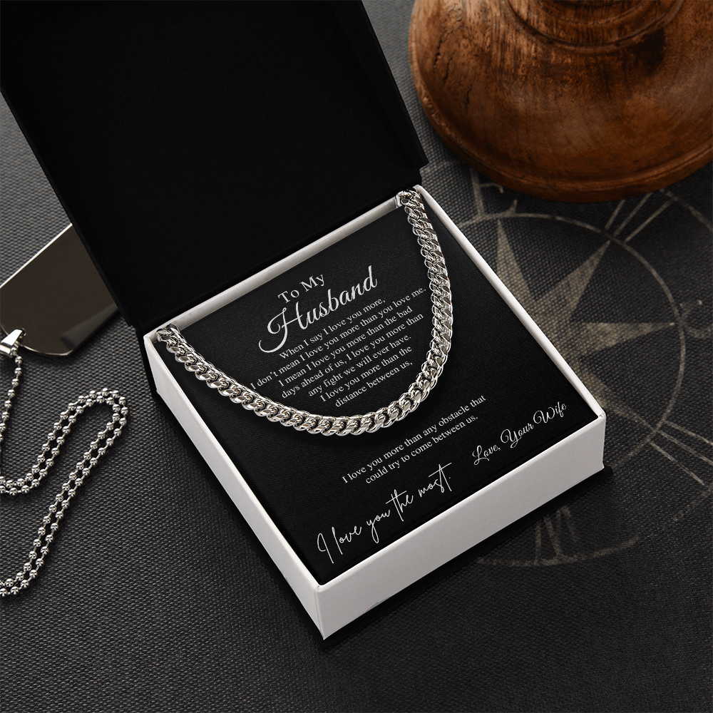 To My Husband - Cuban Chain