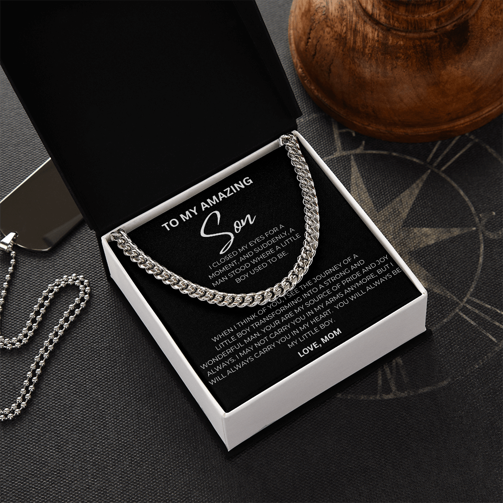 To My Son - From Mom Cuban Link Chain