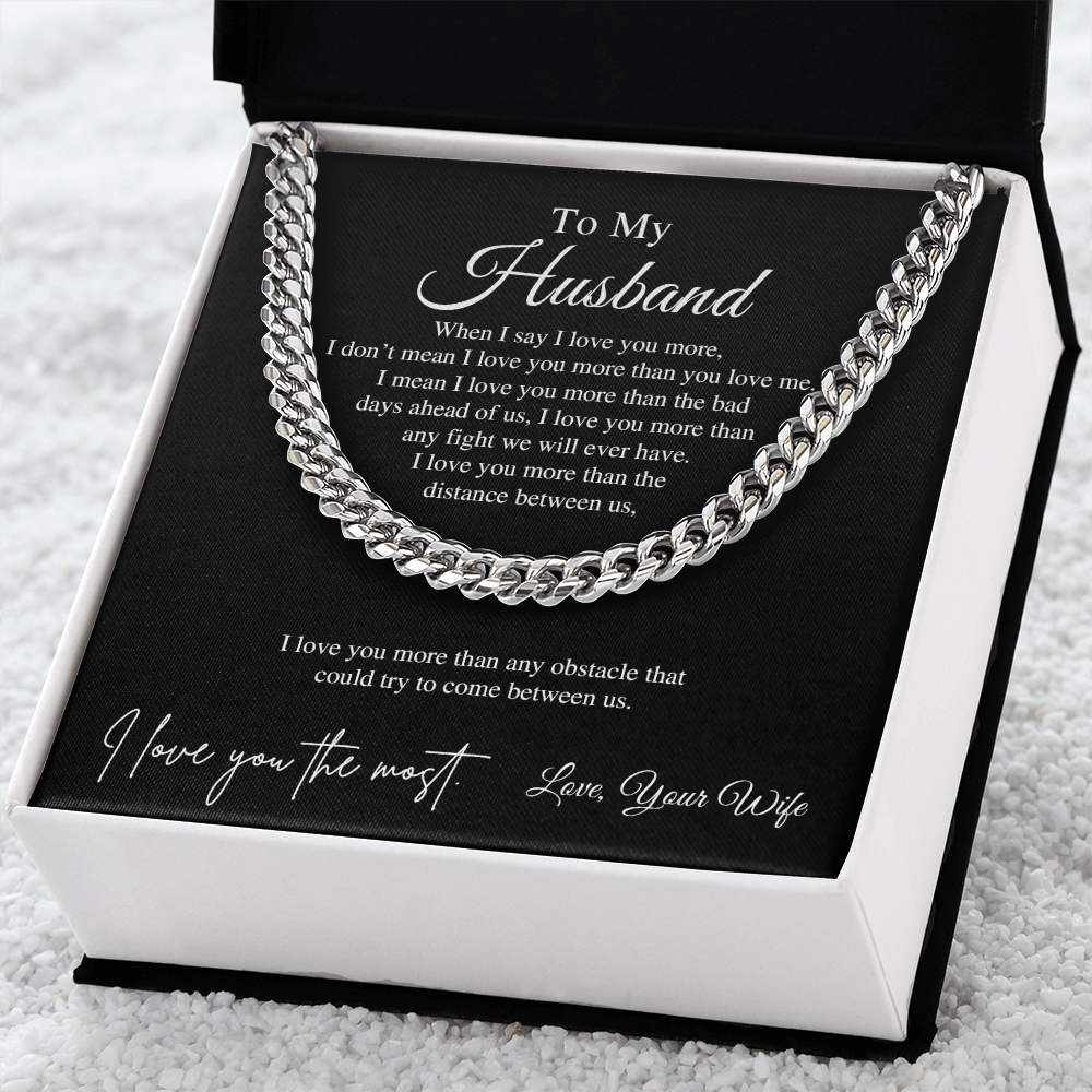 To My Husband - Cuban Chain