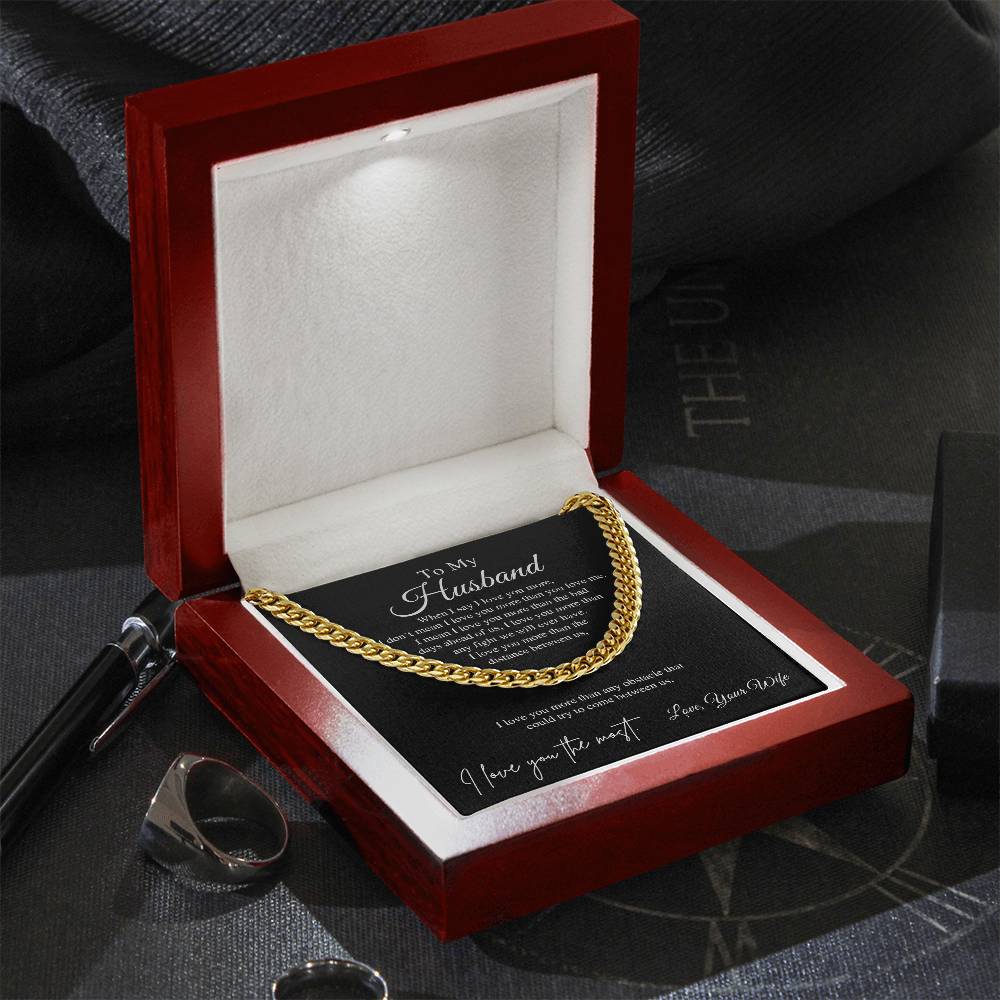 To My Husband - Cuban Chain