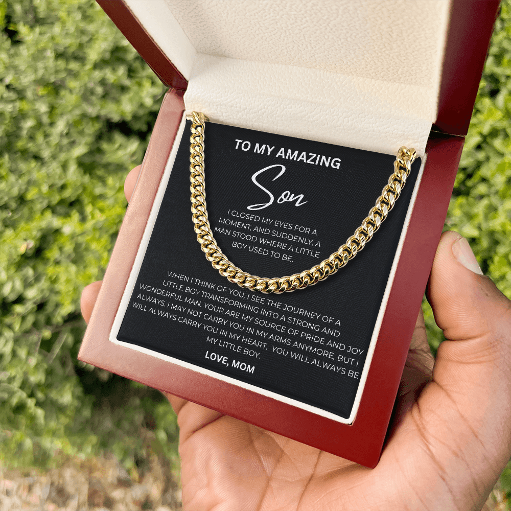 To My Son - From Mom Cuban Link Chain