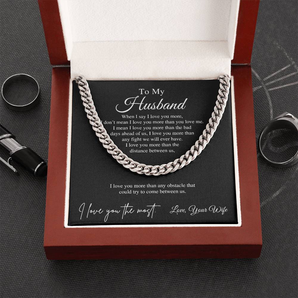 To My Husband - Cuban Chain