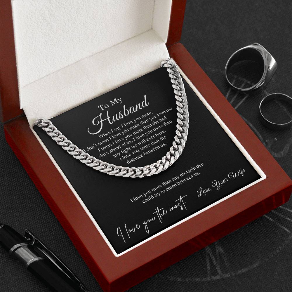 To My Husband - Cuban Chain
