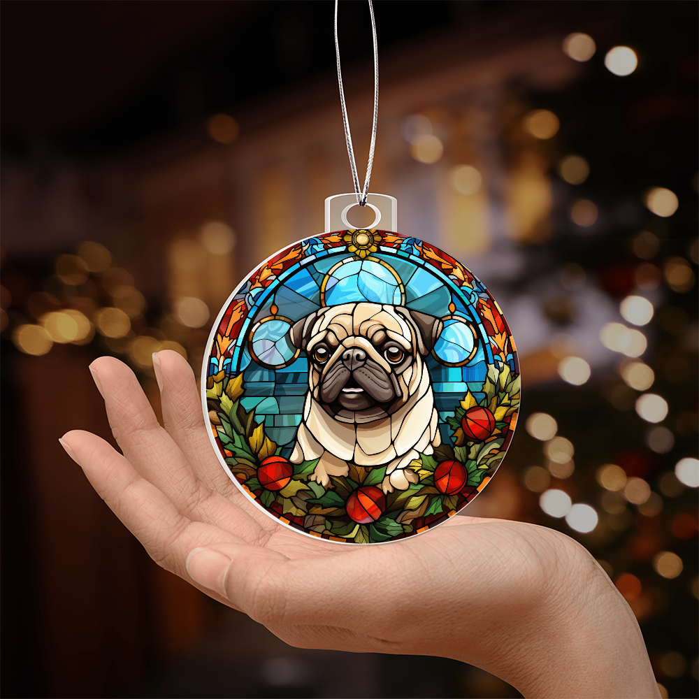 Pet Faux Stained Glass Ornament - Acrylic