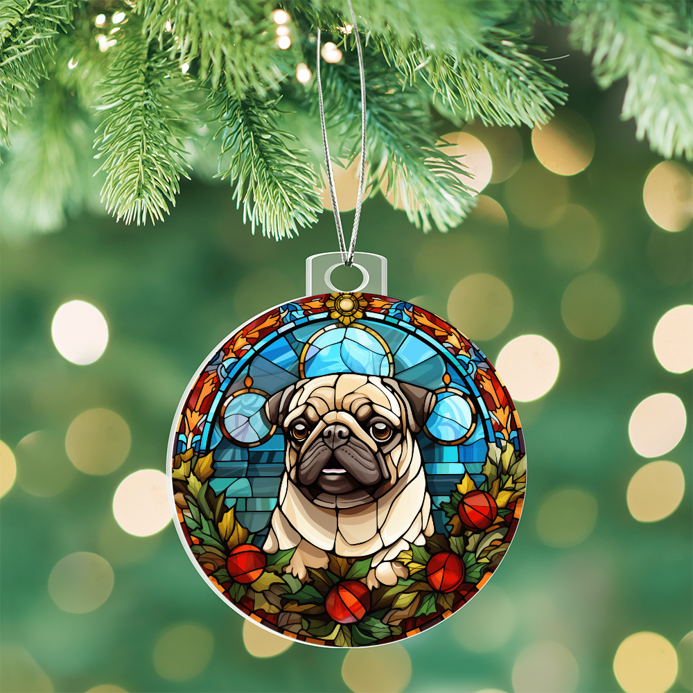 Pet Faux Stained Glass Ornament - Acrylic