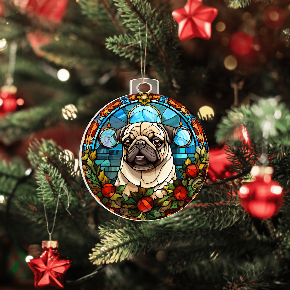 Pet Faux Stained Glass Ornament - Acrylic