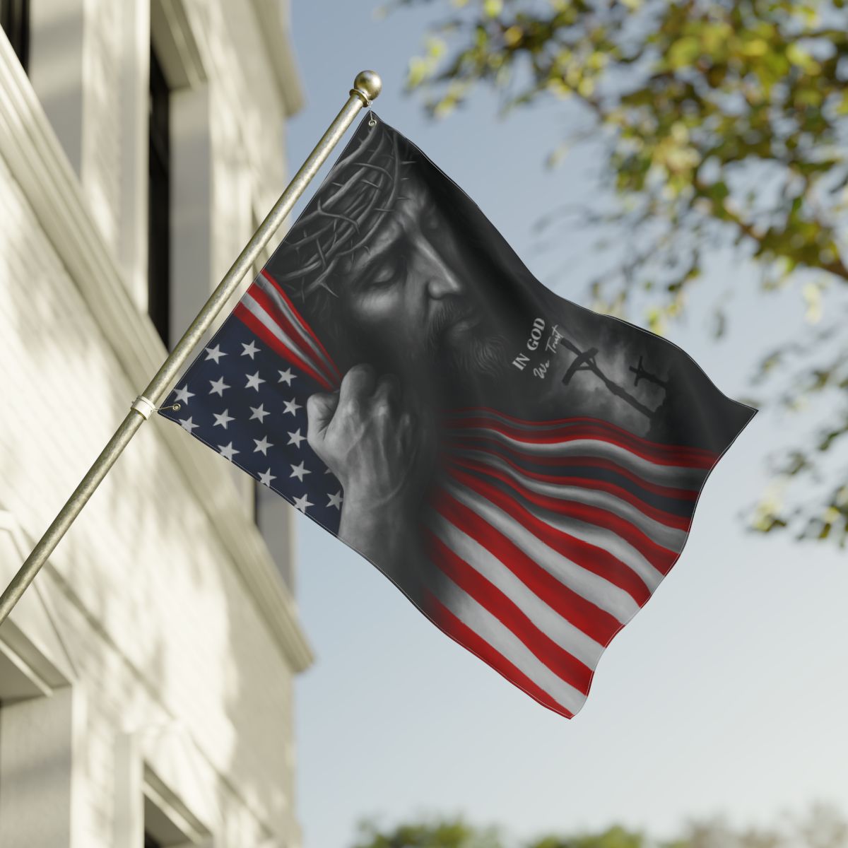 In God We Trust Double Sided Flag