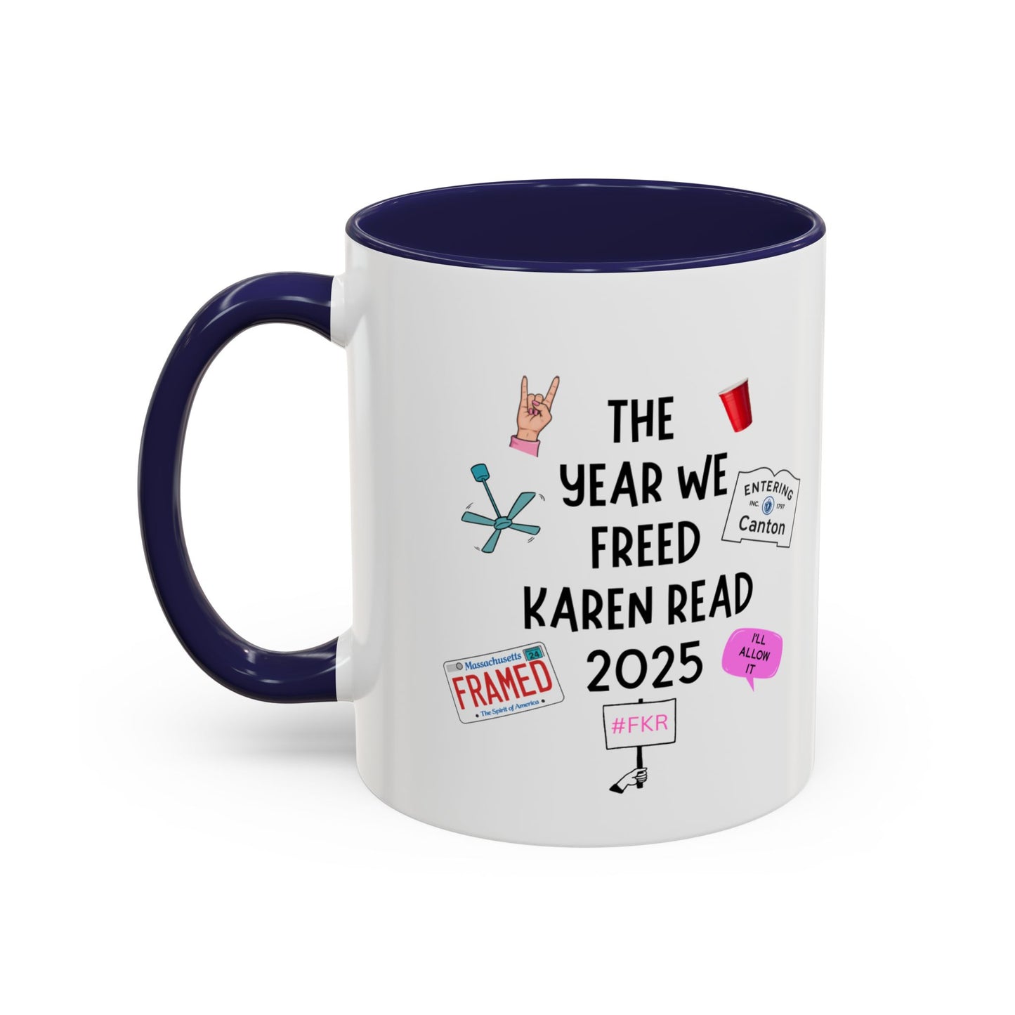 The Year We Freed Karen Read 2025 Coffee Mug — Funny Personalized Accent Mug