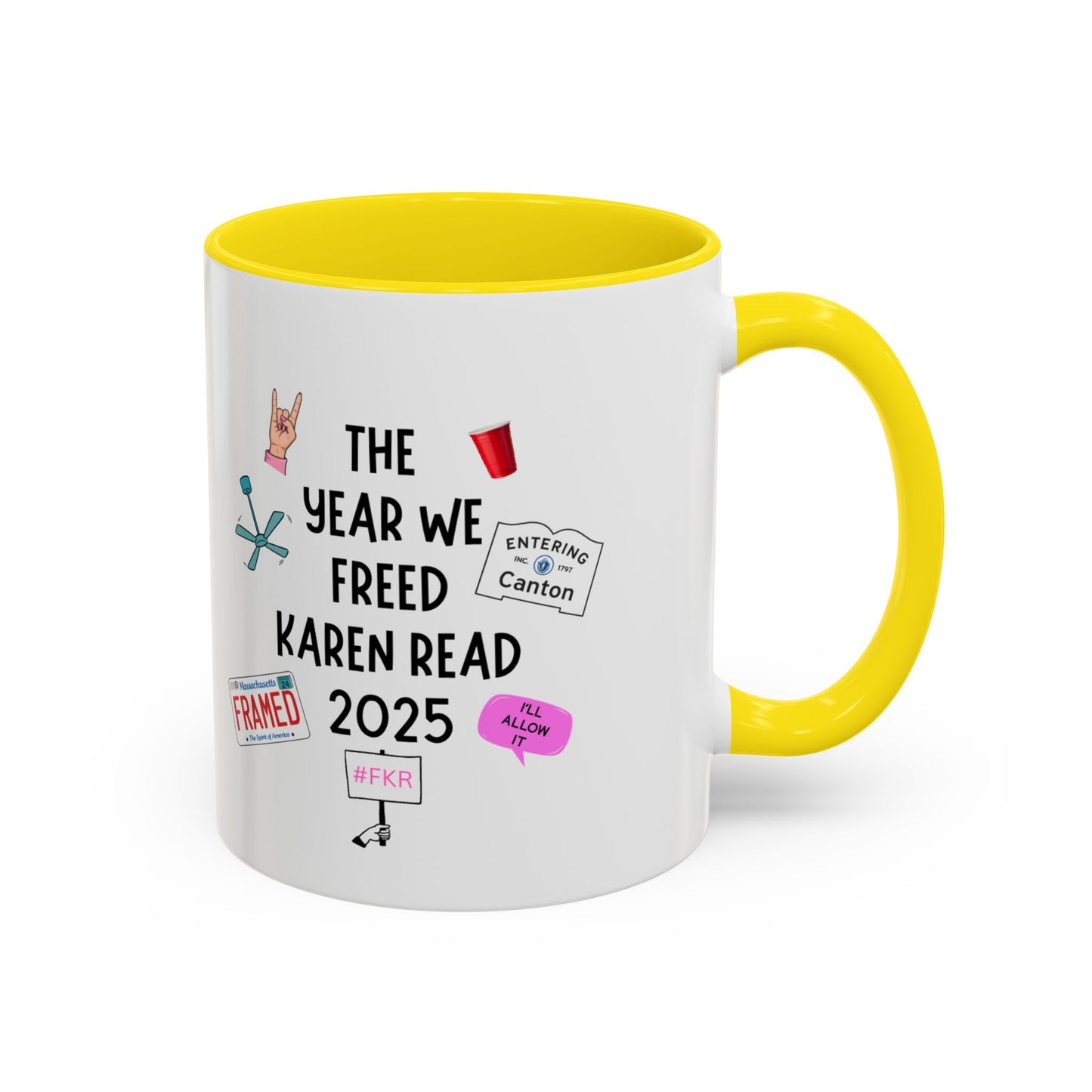 The Year We Freed Karen Read 2025 Coffee Mug — Funny Personalized Accent Mug