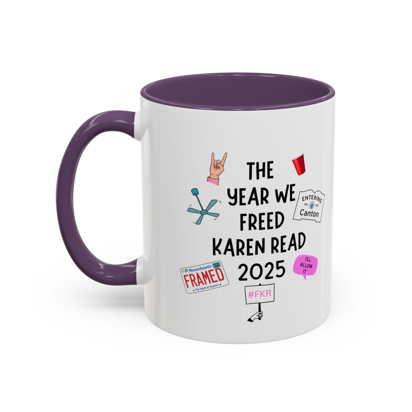 The Year We Freed Karen Read 2025 Coffee Mug — Funny Personalized Accent Mug