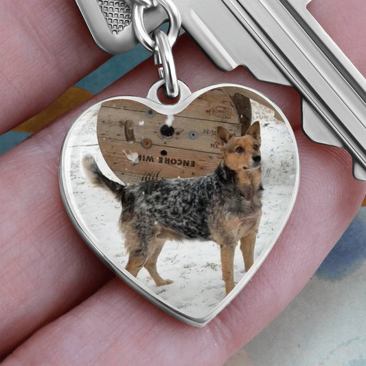 Custom Graphic Heart Keychain