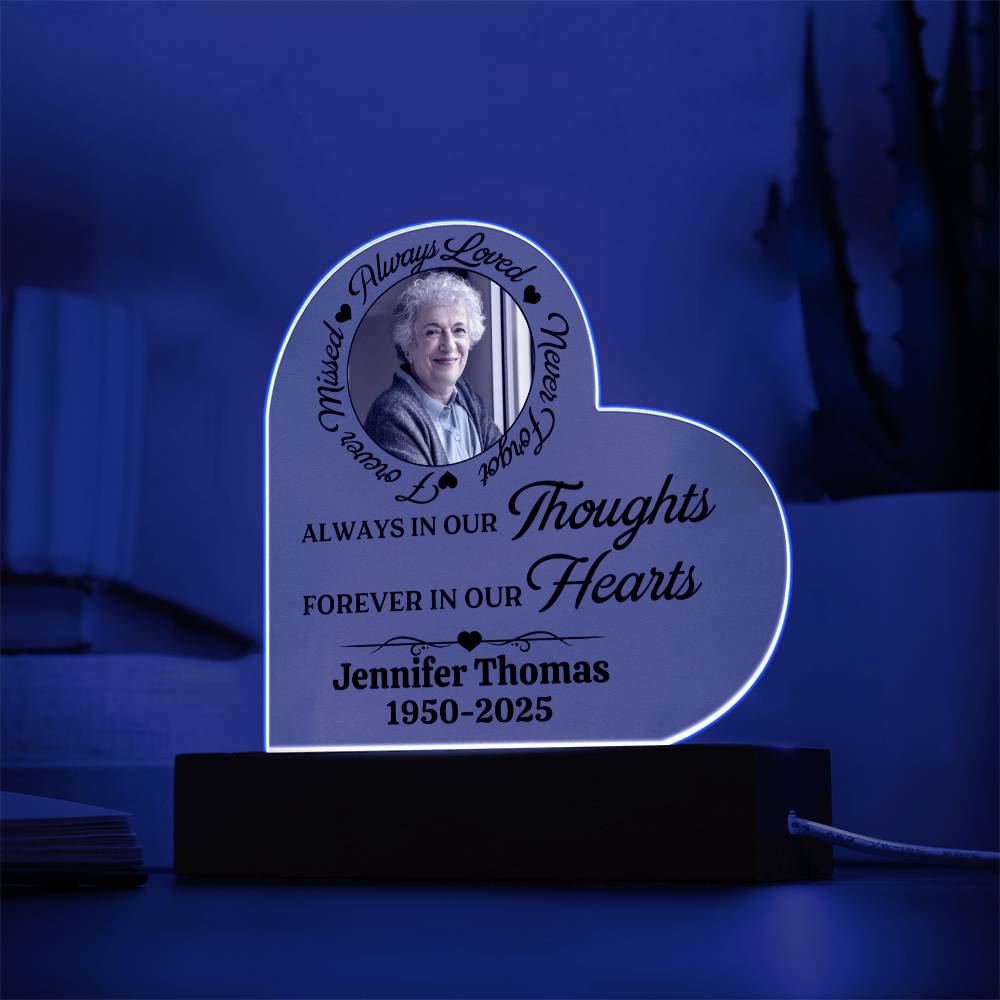 Memorial Acrylic Heart Plaque