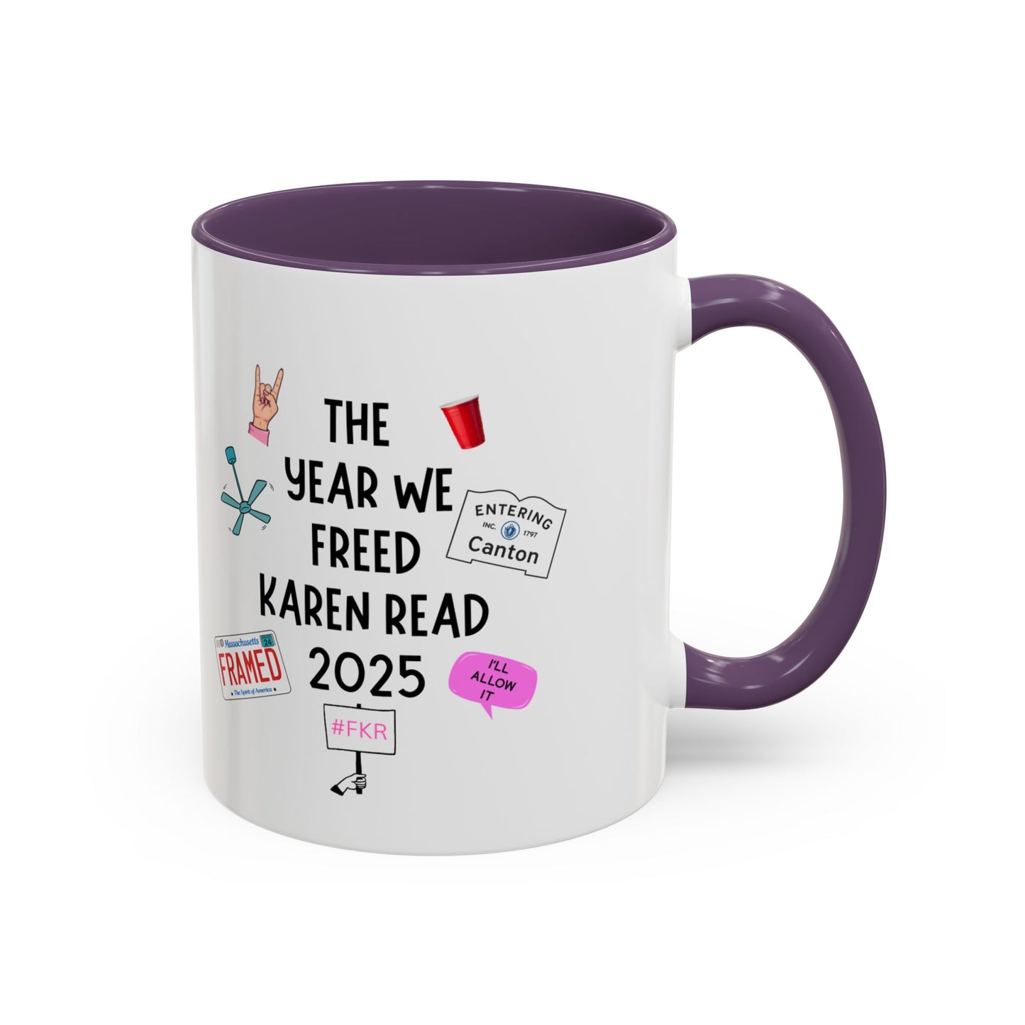 The Year We Freed Karen Read 2025 Coffee Mug — Funny Personalized Accent Mug