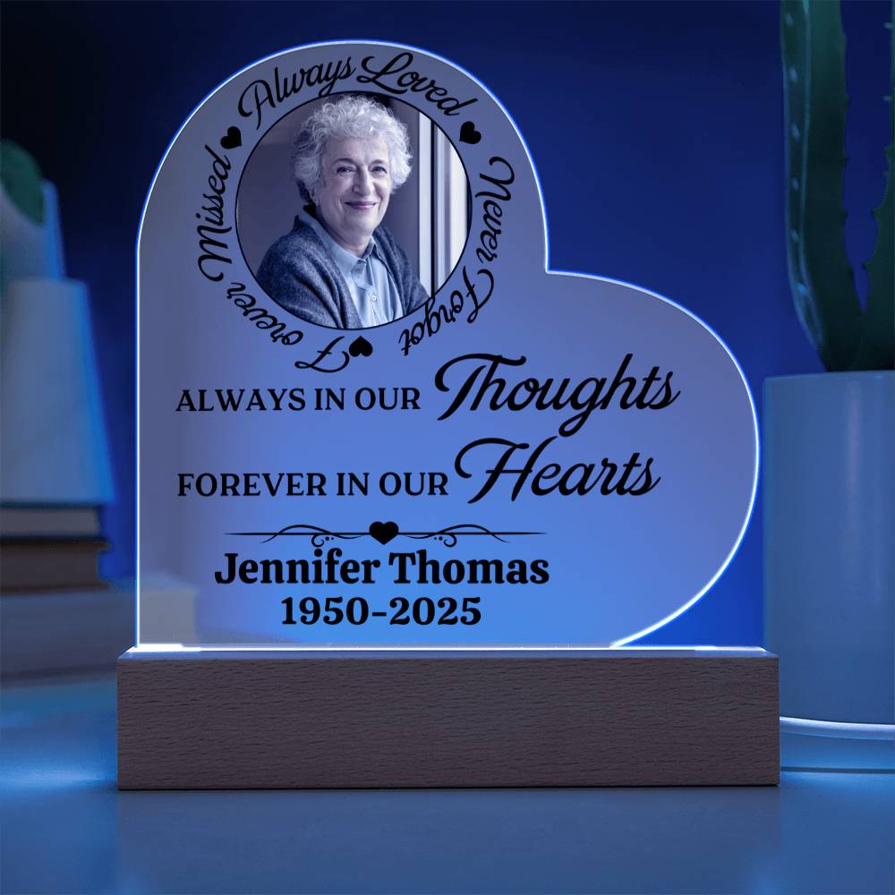 Memorial Acrylic Heart Plaque