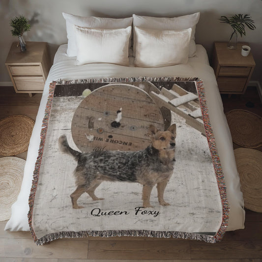 Wrap Yourself in Love with a Personalized Heirloom Woven Pet Blanket (Portrait)