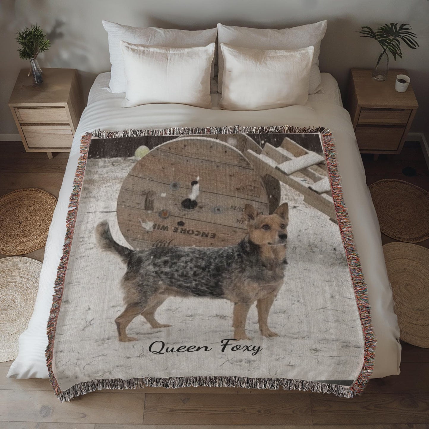 Wrap Yourself in Love with a Personalized Heirloom Woven Pet Blanket (Portrait)