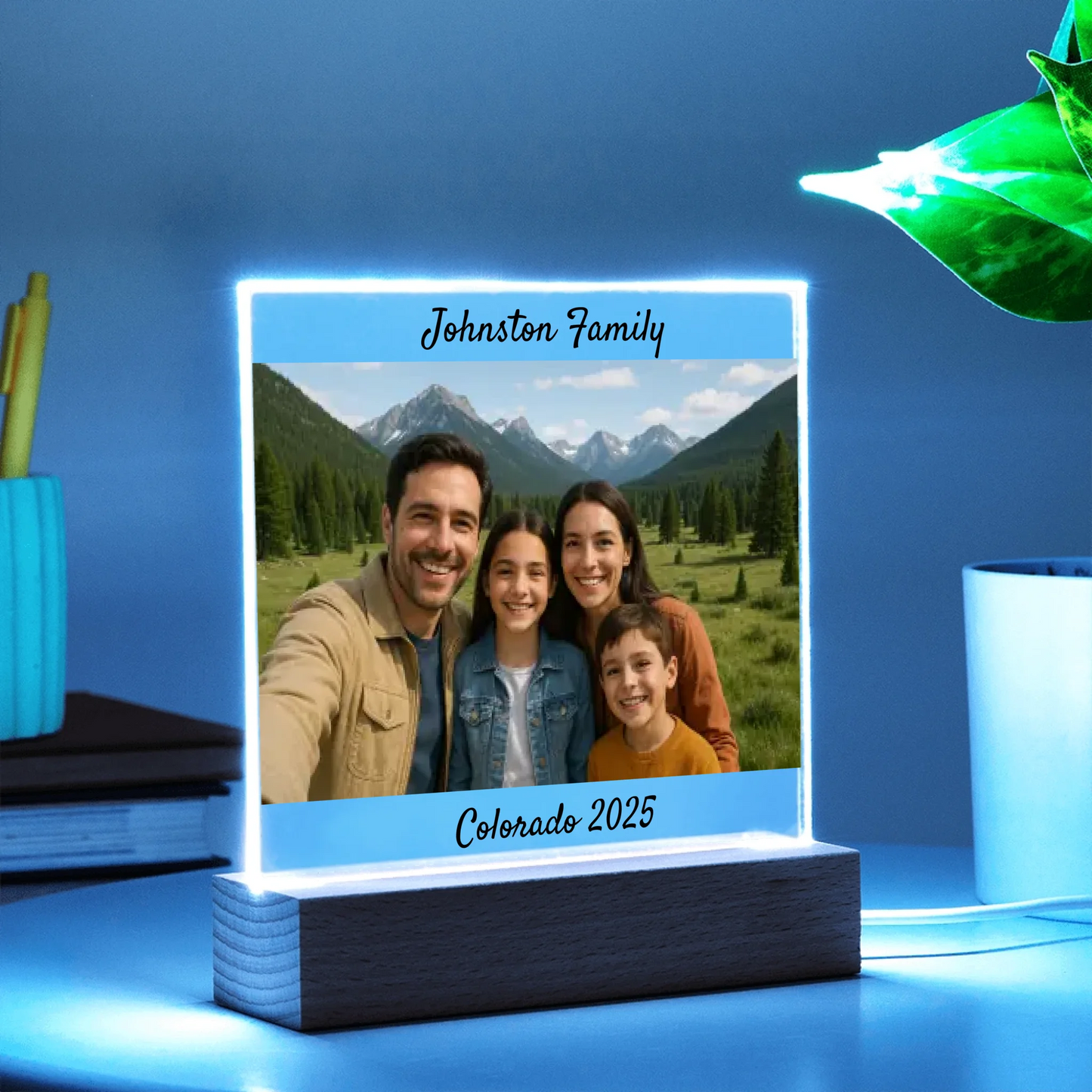 Acrylic Square with LED Base 11