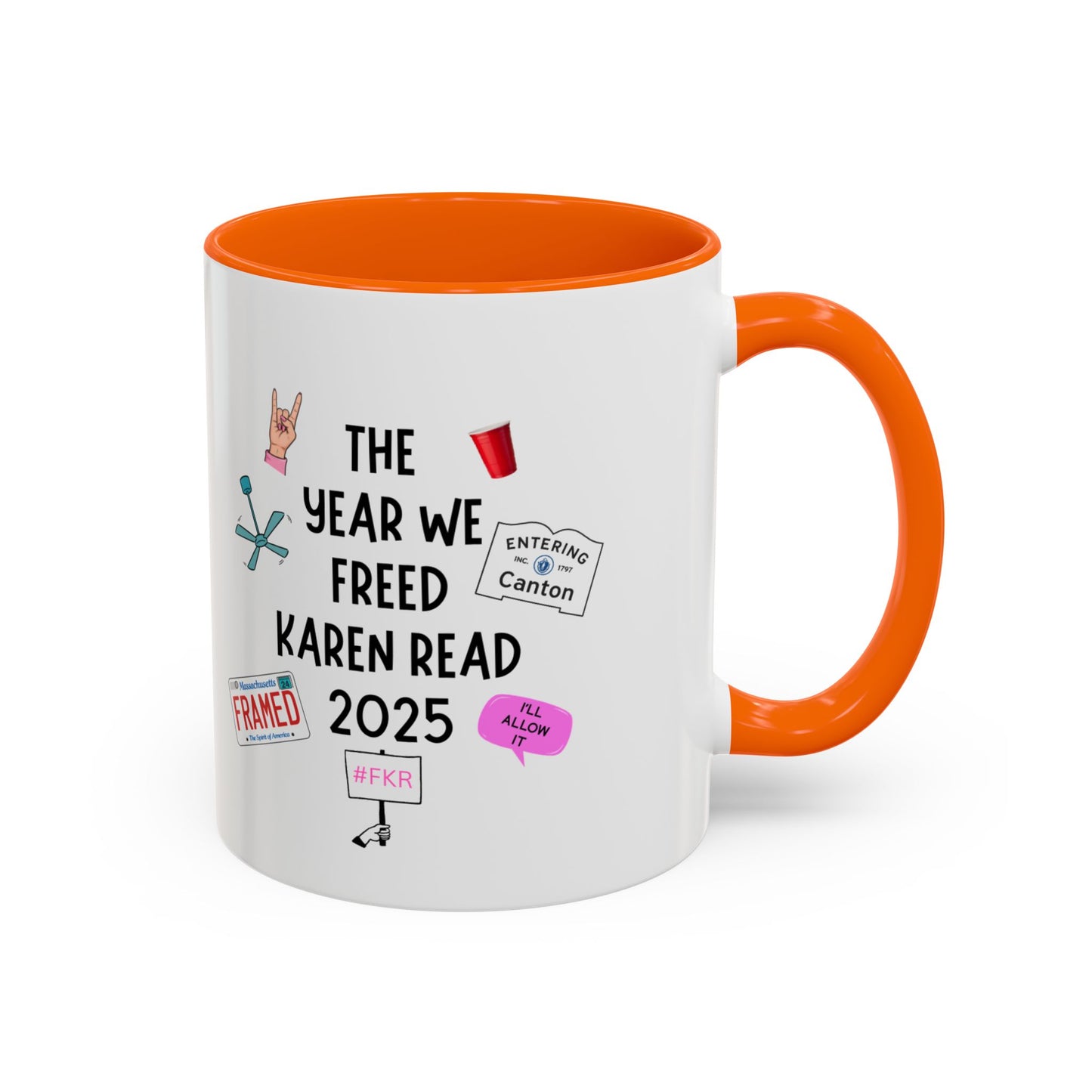 The Year We Freed Karen Read 2025 Coffee Mug — Funny Personalized Accent Mug