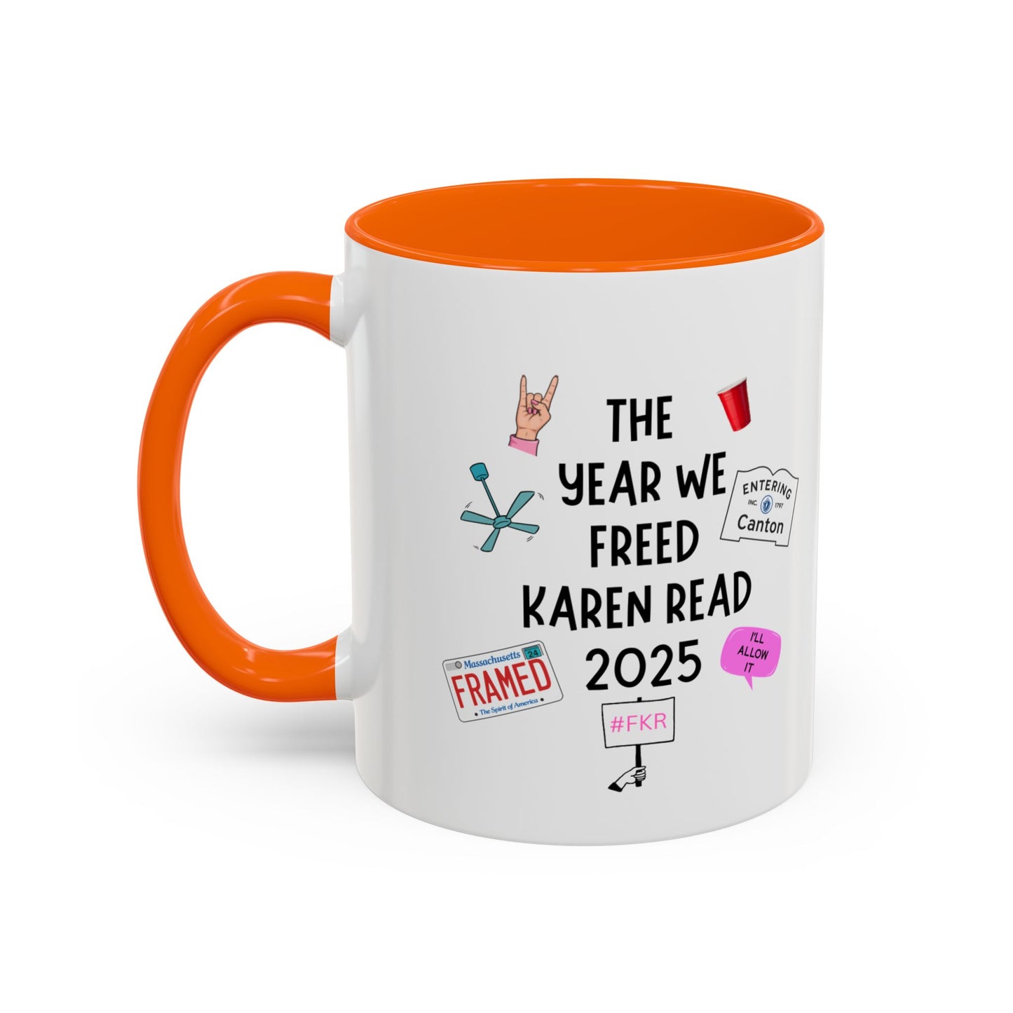 The Year We Freed Karen Read 2025 Coffee Mug — Funny Personalized Accent Mug