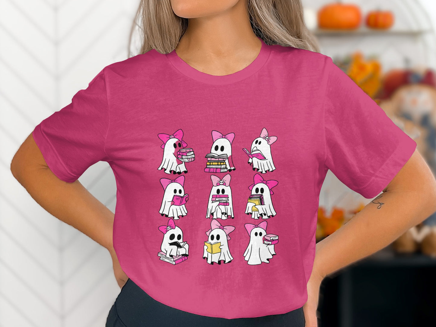 Cute Cartoon Ghosts Holding Books and Sweets Product Type