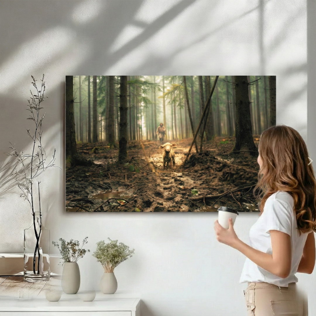 Jesus Left the 99...Gallery Wrapped Canvas Landscape