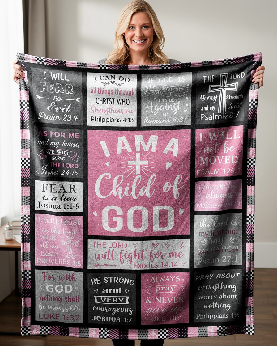 I Am A Child of God - Cozy Plush Fleece Blanket