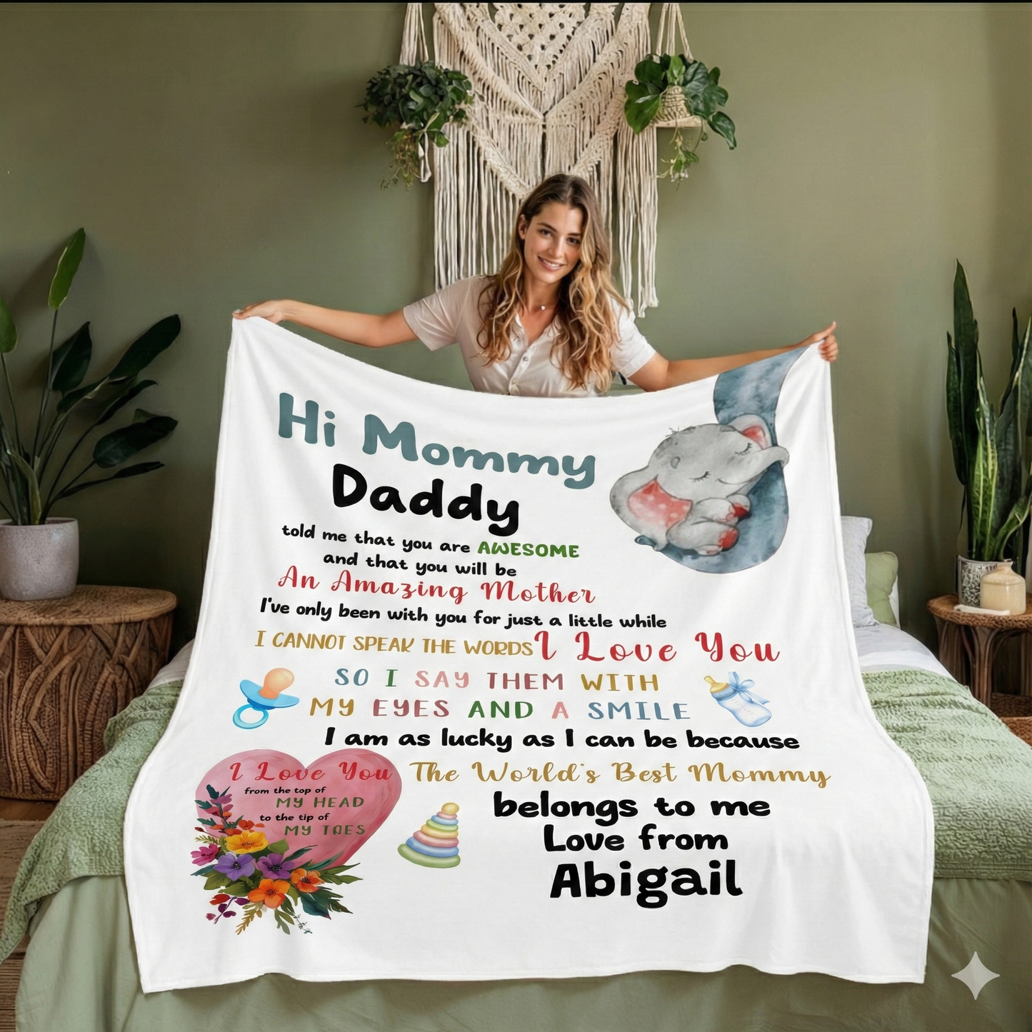 To Mommy From Baby - Plush Fleece Blanket