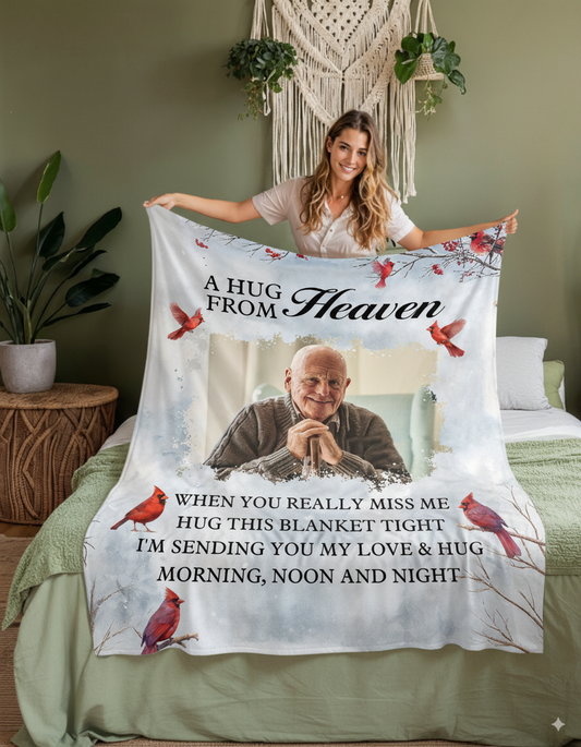 Personalized Photo Coral Fleece Blanket