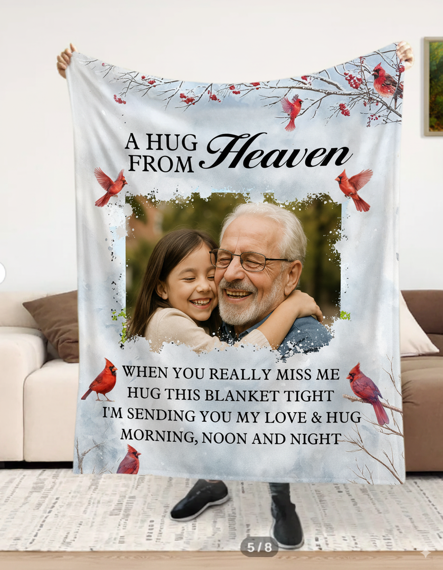 Personalized Photo Coral Fleece Blanket