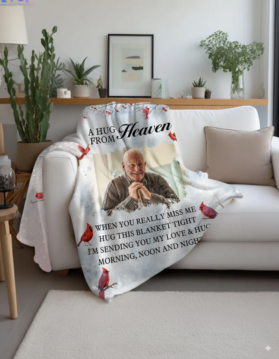 Personalized Photo Coral Fleece Blanket