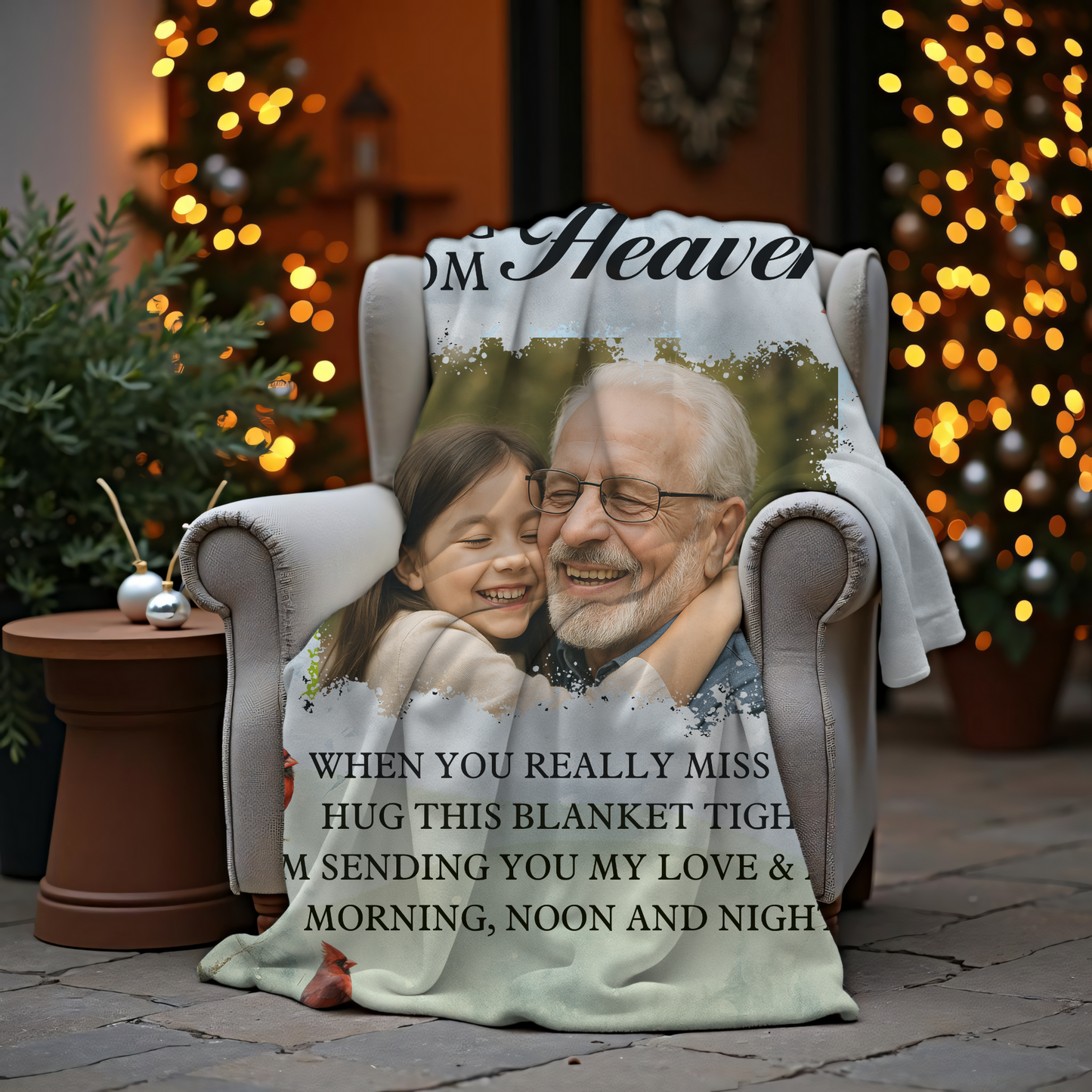 Personalized Photo Coral Fleece Blanket