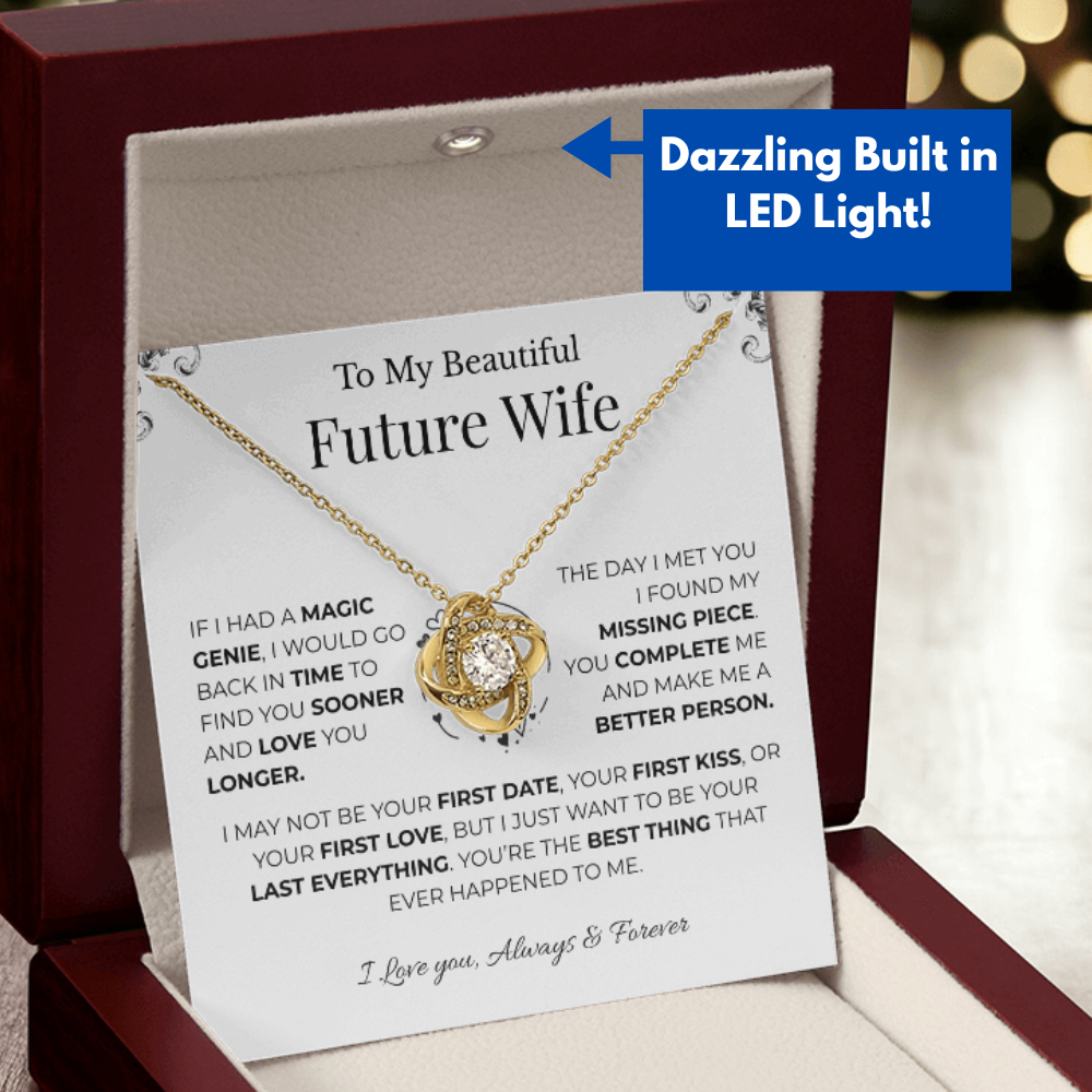 To My Beautiful Future Wife - My Missing Piece - Love Knot Necklace