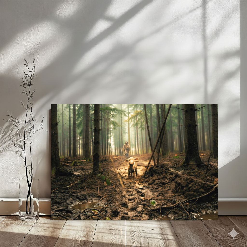 Jesus Left the 99...Gallery Wrapped Canvas Landscape