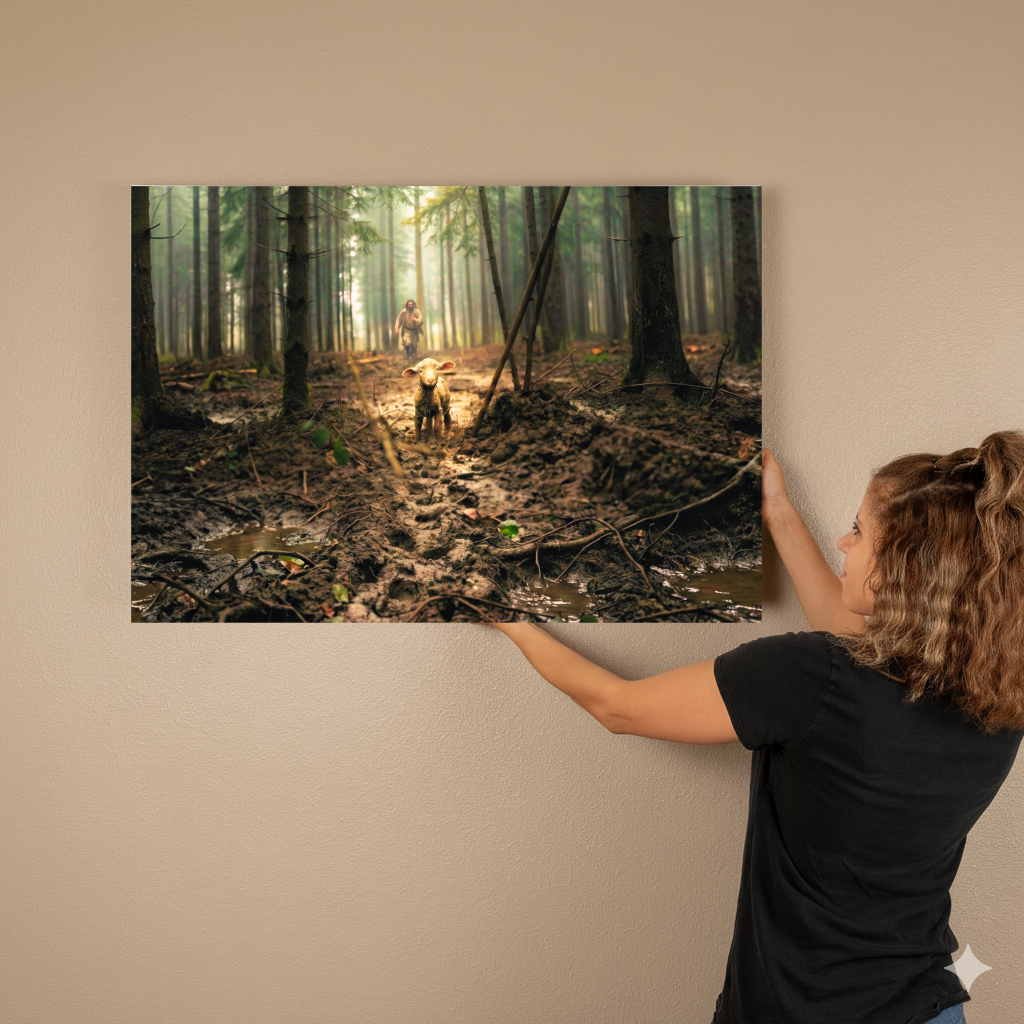 Jesus Left the 99...Gallery Wrapped Canvas Landscape