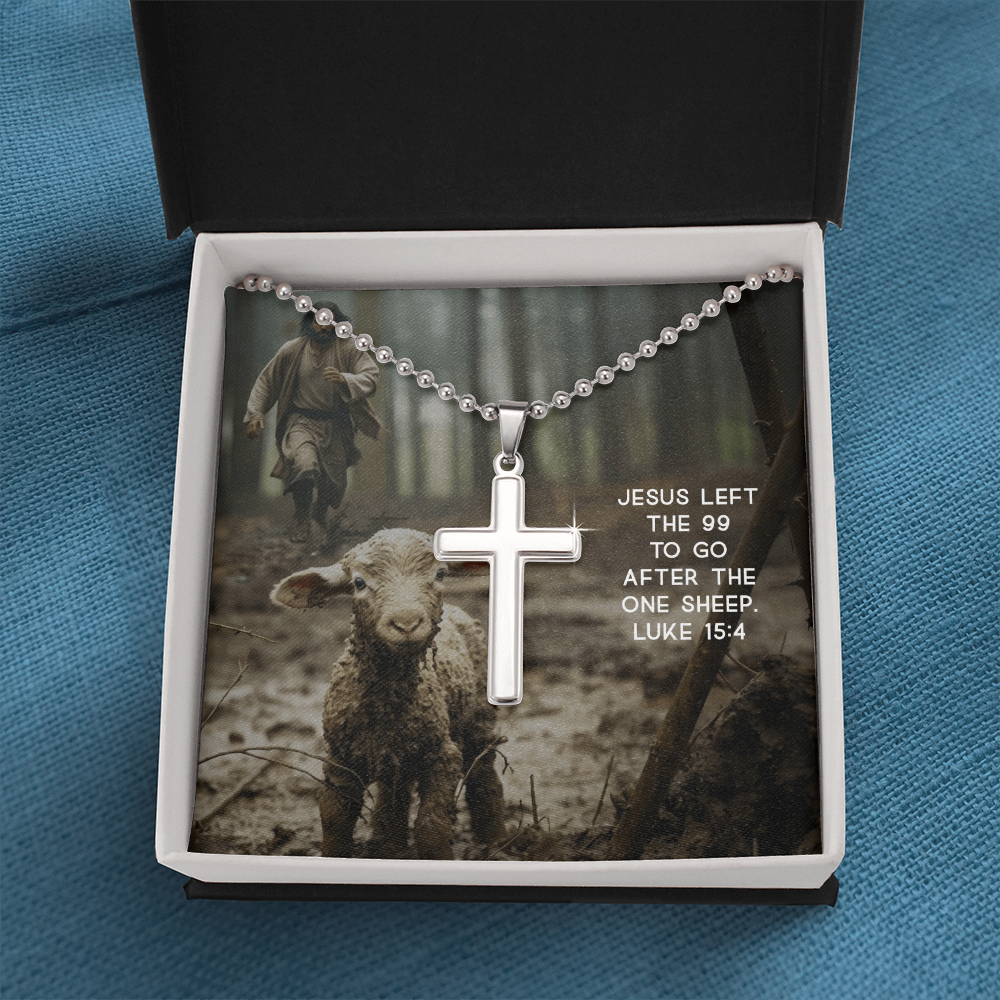 Jesus Left the 99 - Cross Pendant