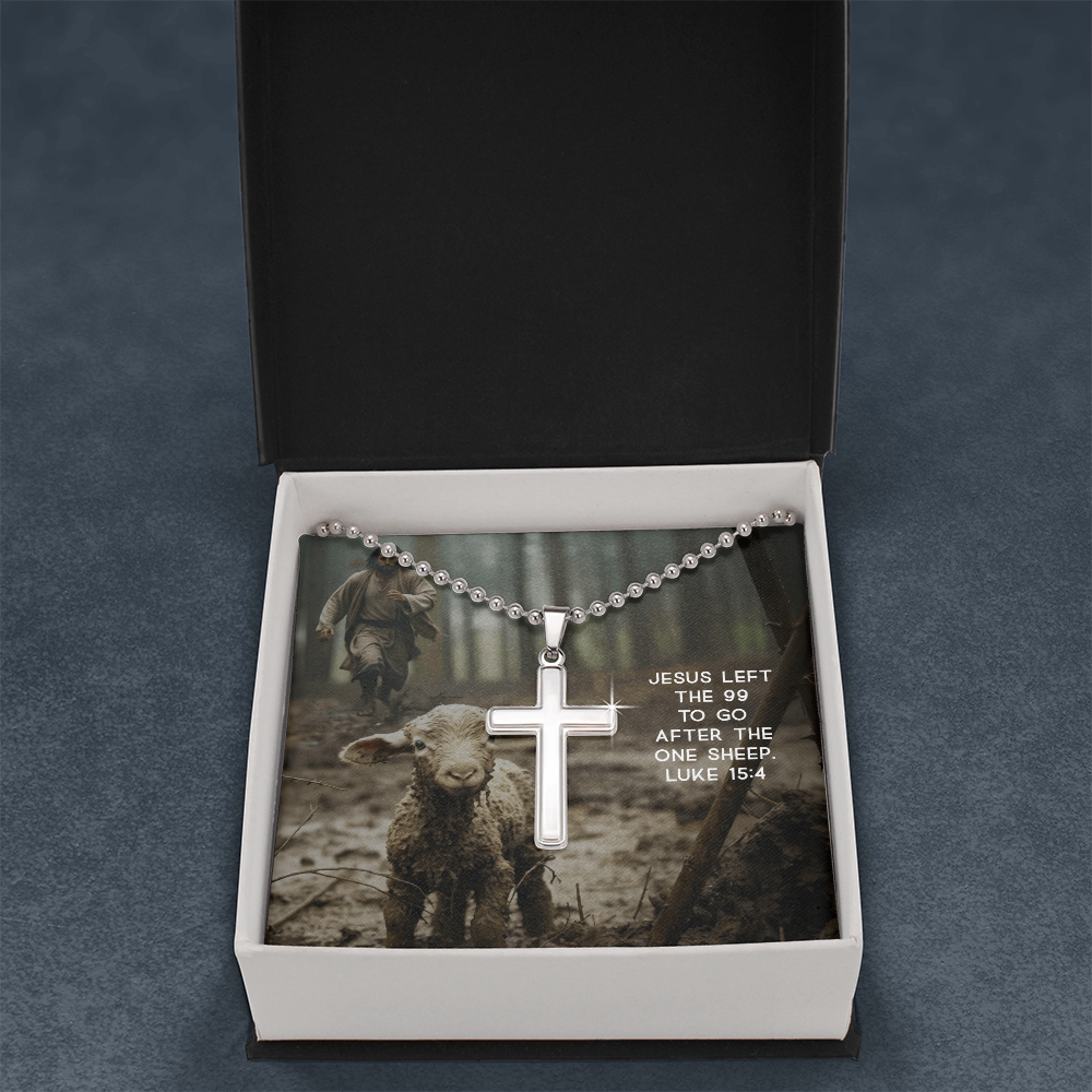 Jesus Left the 99 - Cross Pendant