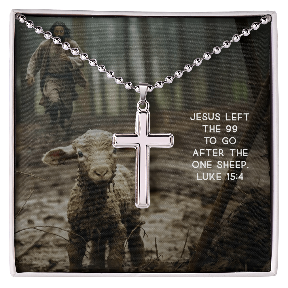 Jesus Left the 99 - Cross Pendant