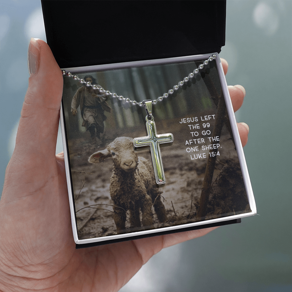 Jesus Left the 99 - Cross Pendant