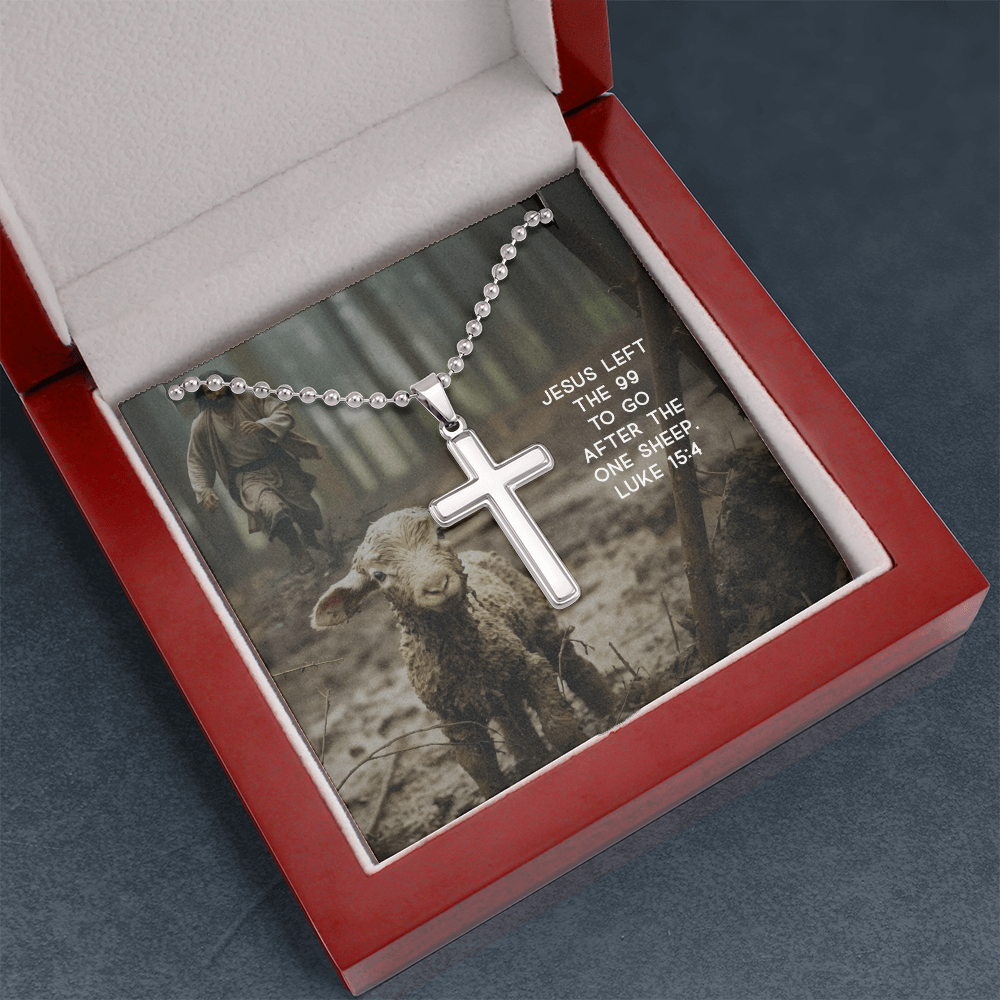 Jesus Left the 99 - Cross Pendant
