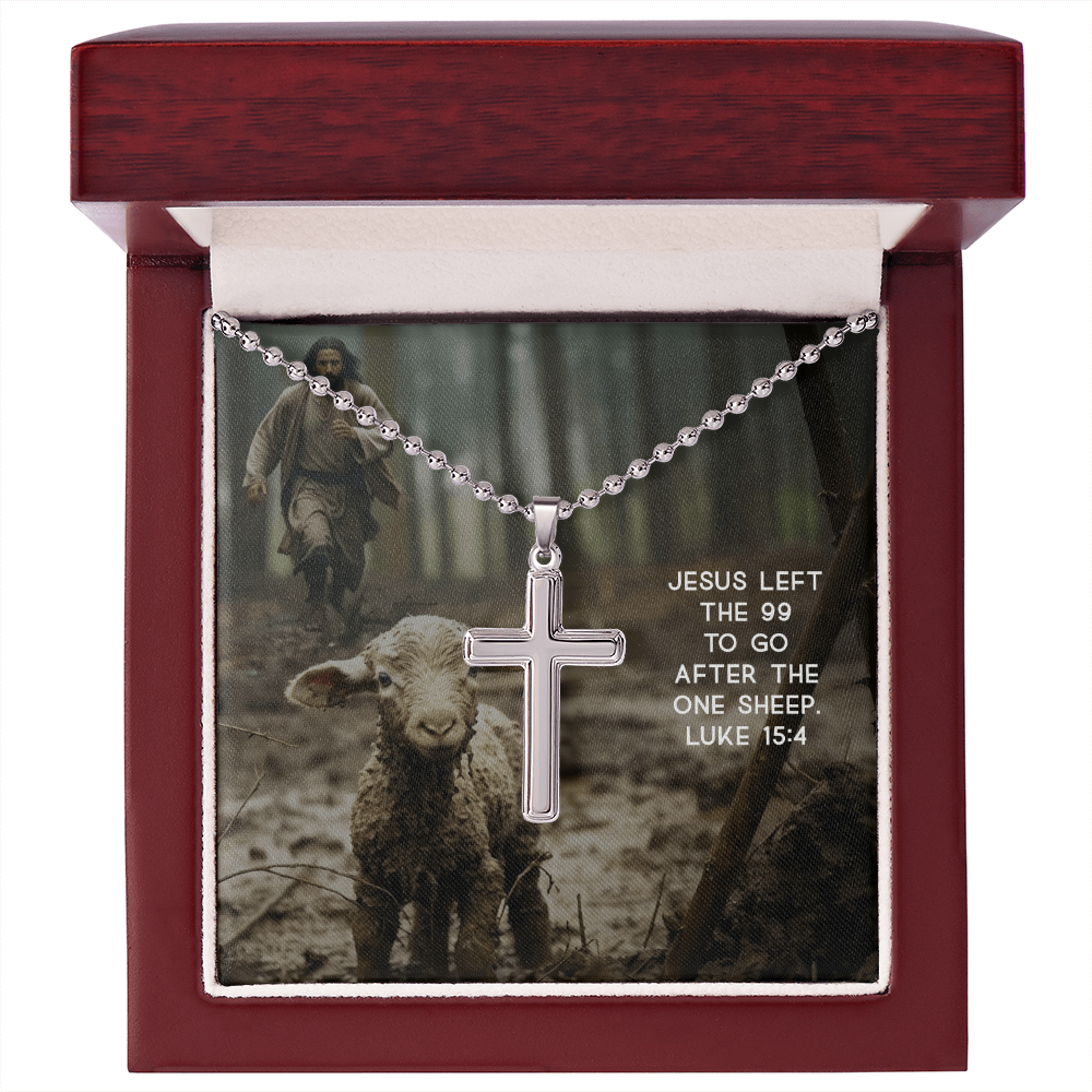 Jesus Left the 99 - Cross Pendant