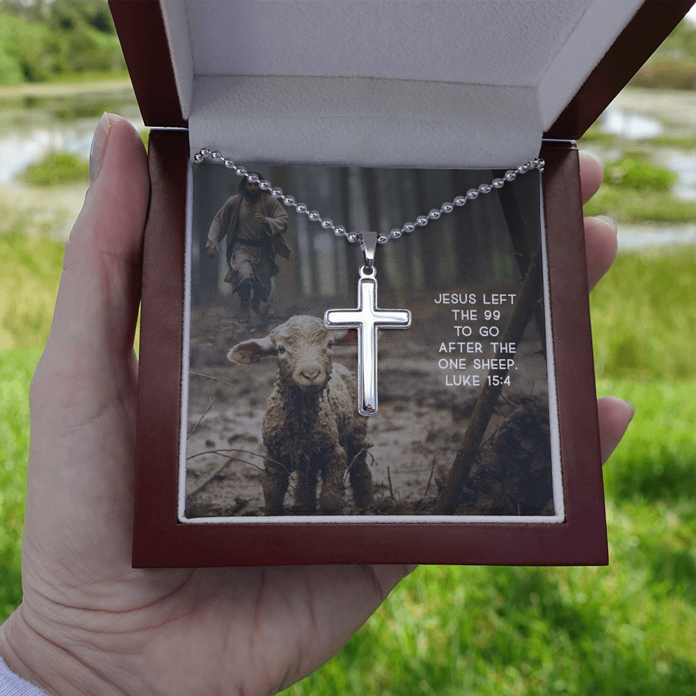 Jesus Left the 99 - Cross Pendant