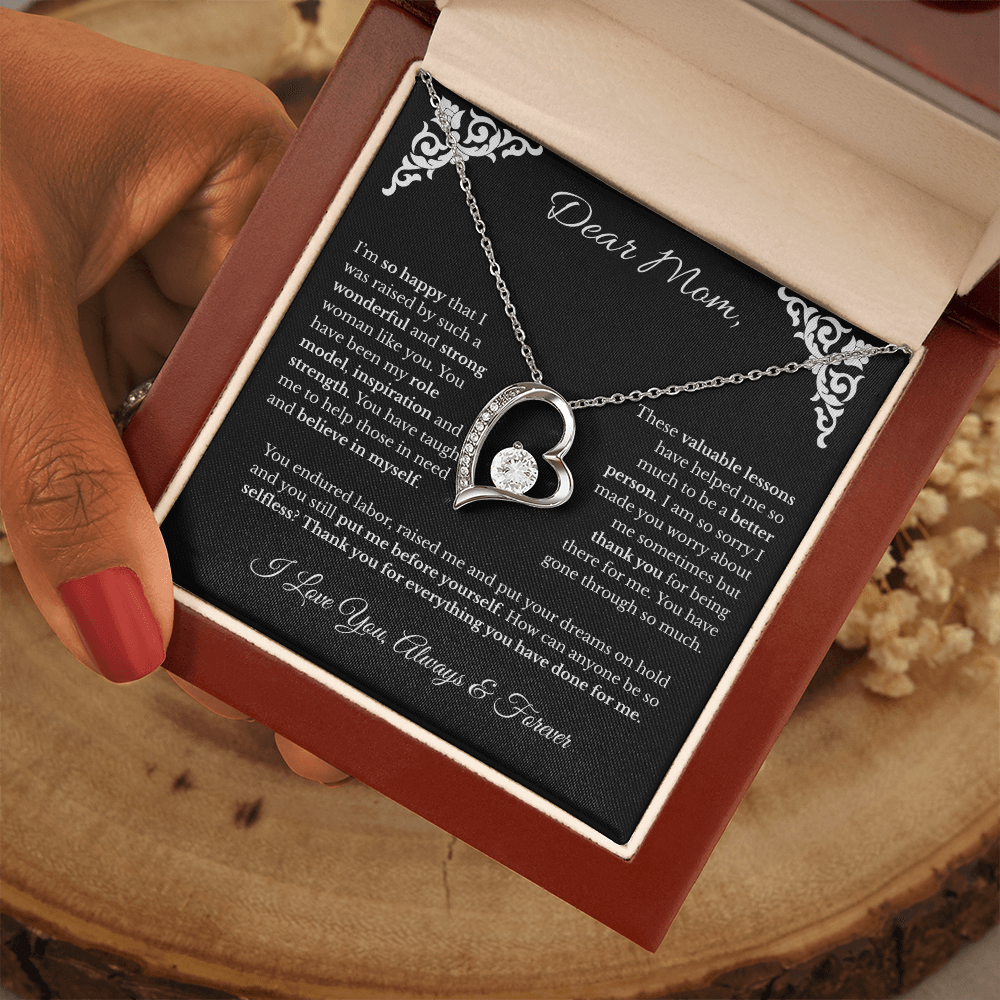 Dear Mom Heart Necklace