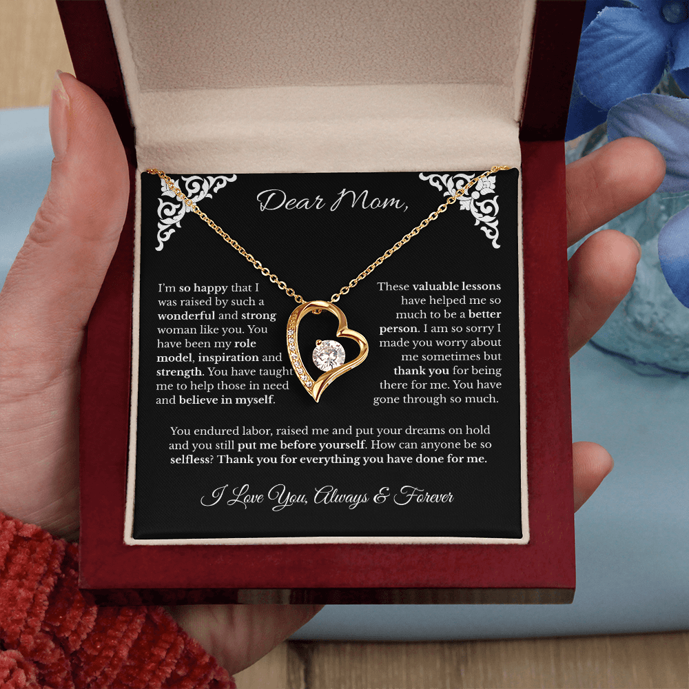 Dear Mom Heart Necklace