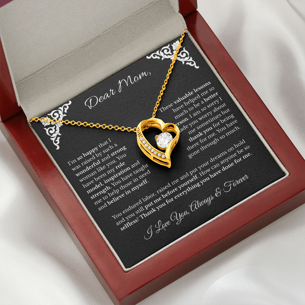 Dear Mom Heart Necklace