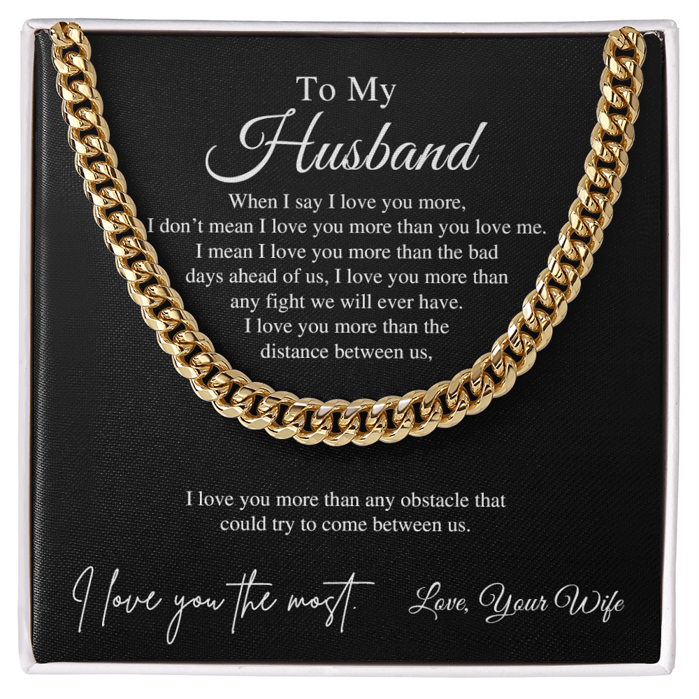To My Husband - Cuban Chain